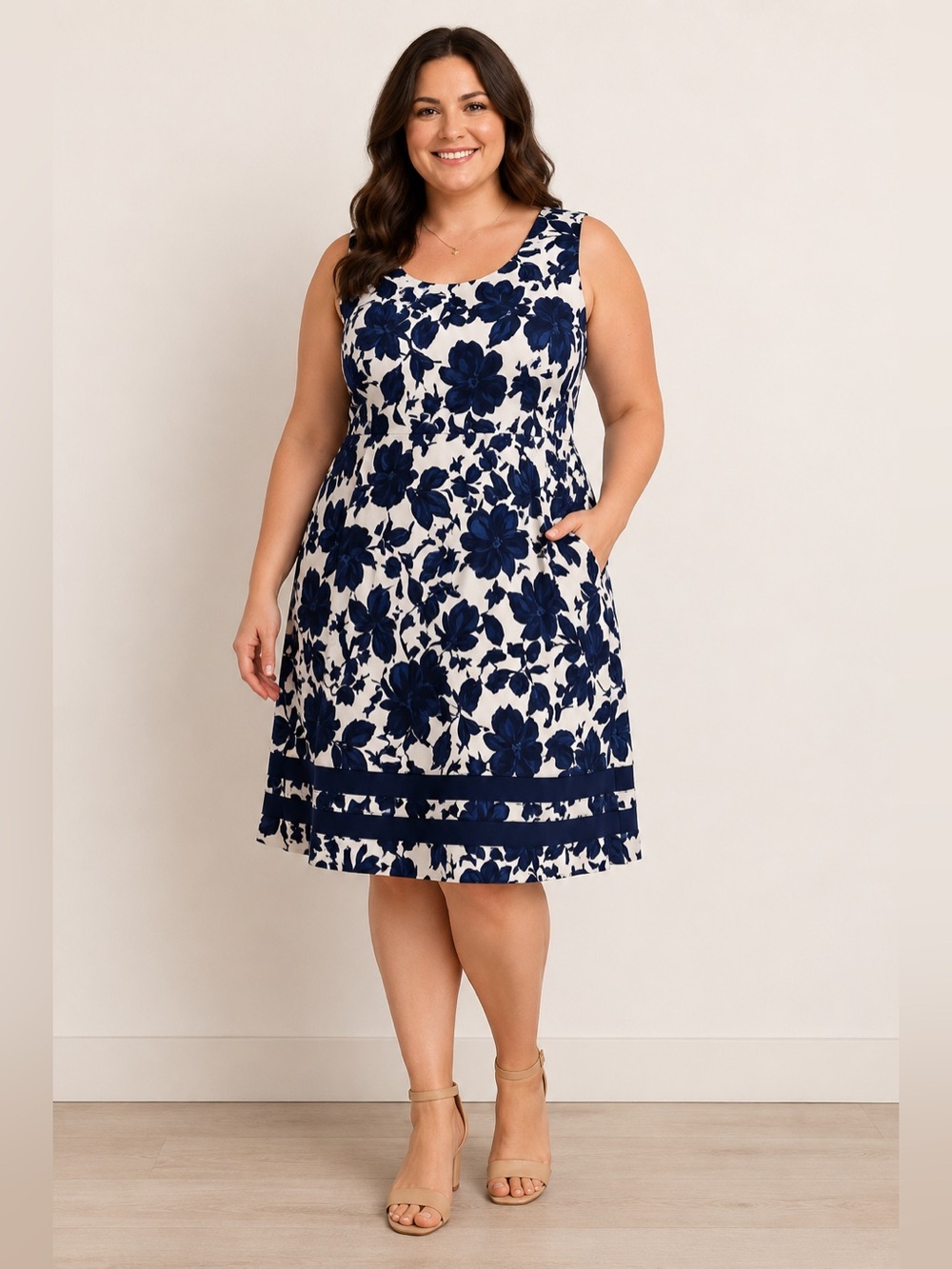 🌸 41 Hawthorn Navy & White Floral Dress | Size 2X | NWT 🌸